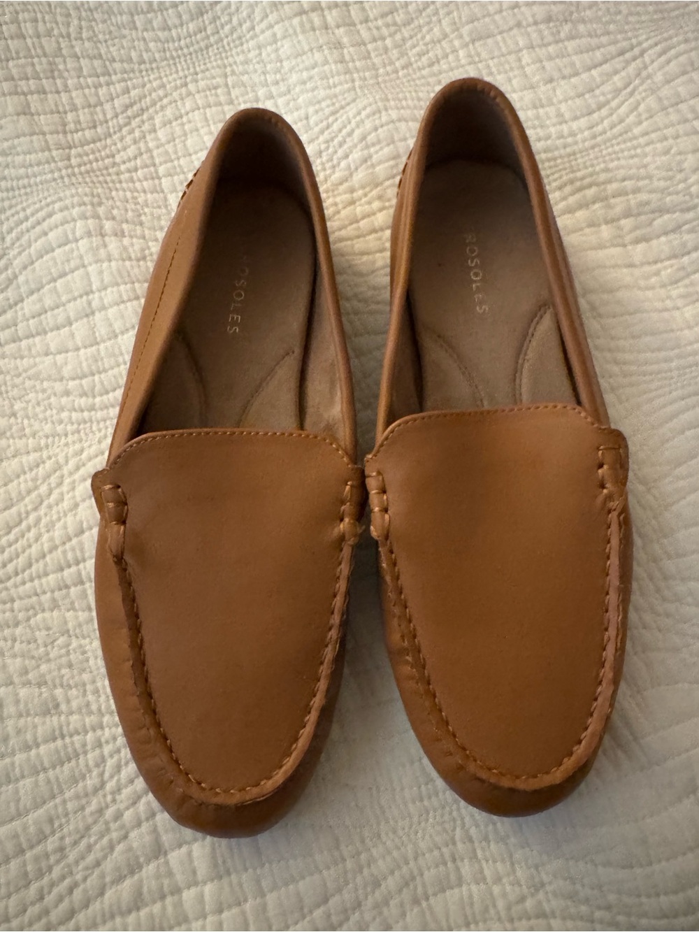 AEROSOLES Tan Leather Loafers